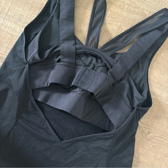 lululemon black sheer strap bra tank top - Picture 4 of 6